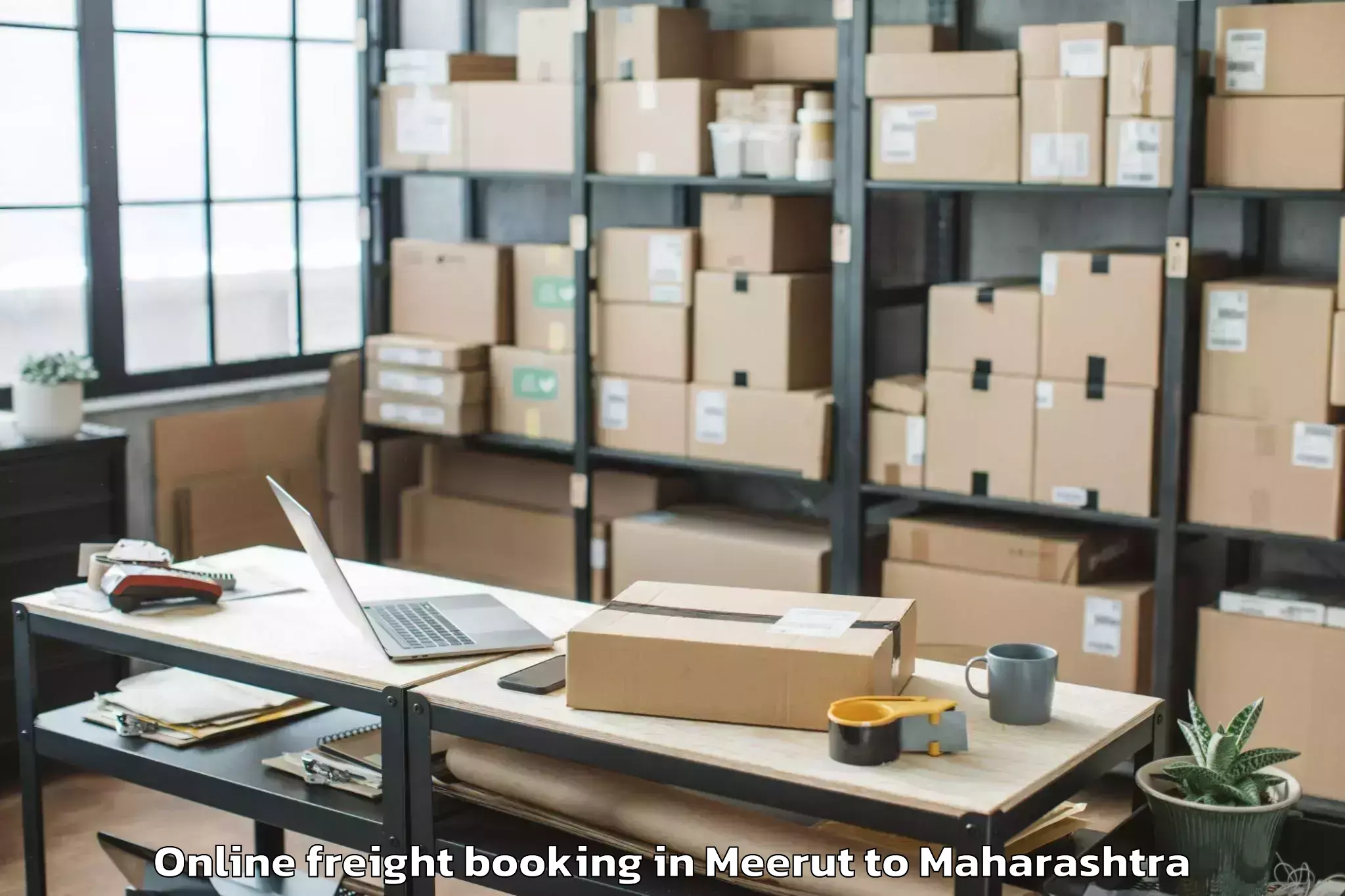 Top Meerut to Talegaon Dabhade Online Freight Booking Available